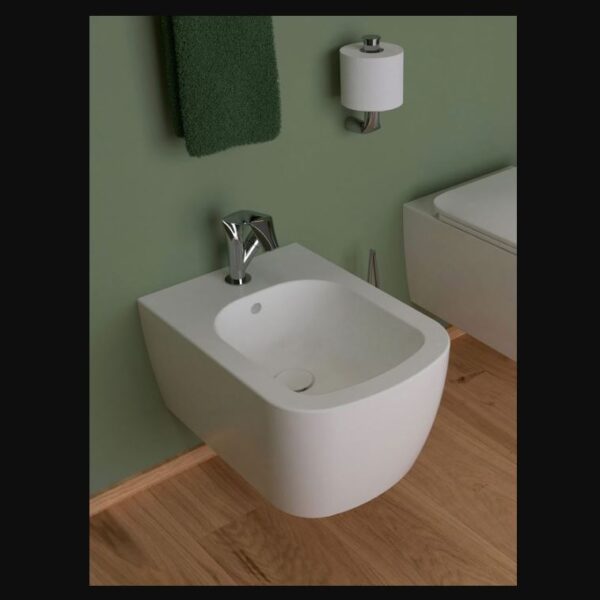 PY218_Bidet sospeso Bianco Lucido Play - Flaminia