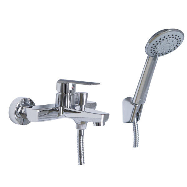 Miscelatore vasca completo di kit doccia cromo - HH - Impalli