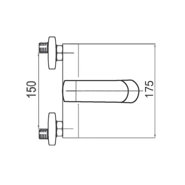 Scheda tecnica Miscelatore esterno vasca cromo - LM - Impalli