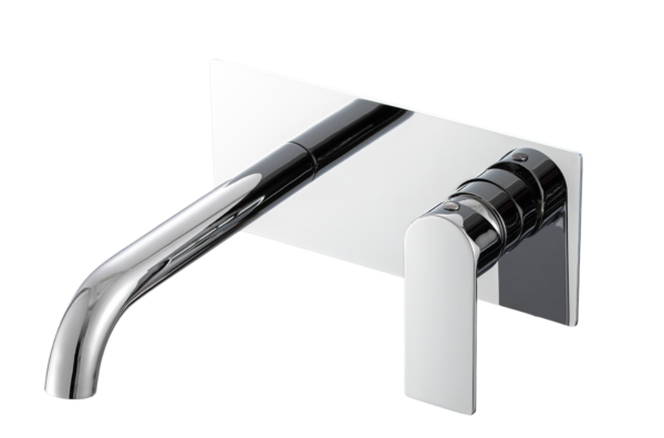 Miscelatore lavabo incasso piastra quadrata cromo - 18 - Impalli