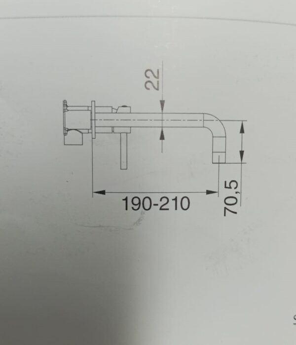 Scheda Tecnica Miscelatore ad incasso lavabo cromo - HH - Impalli