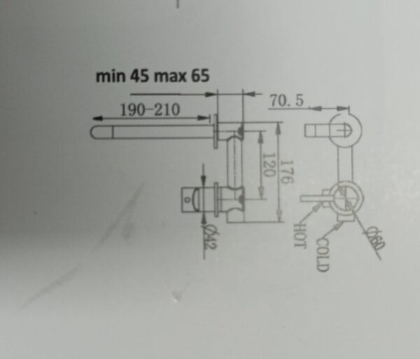 ST Miscelatore Lavabo a parete con piastre singole Cromo -Serie 18 - Impalli