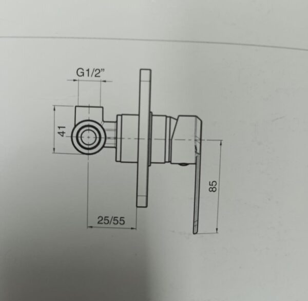 Scheda Tecnica Miscelatore Doccia 1 Via Cromo - Serie LM - Impalli