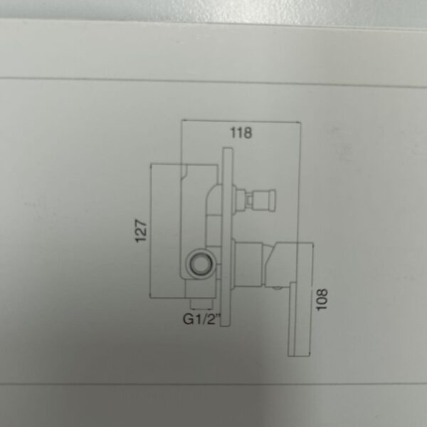 Scheda Tecnica Miscelatore Doccia 2 Vie Cromo - Serie LM - Impalli