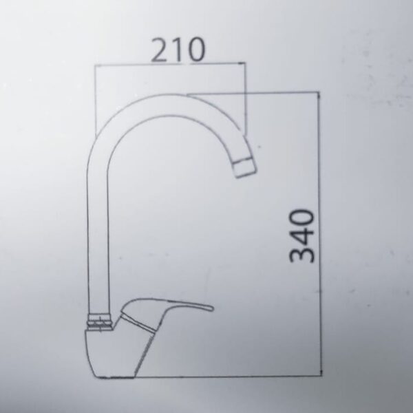 scheda tecnica Miscelatore lavello canna a ponte - Alice - Impalli