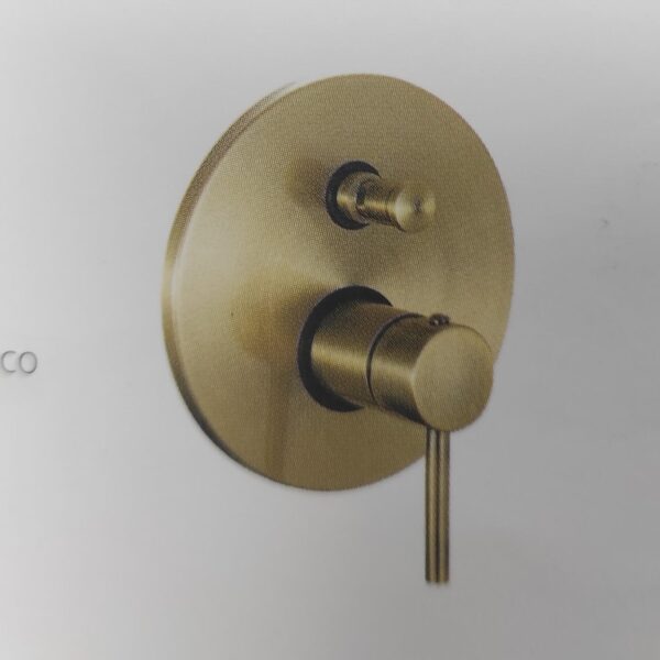 Miscelatore doccia incasso 2 vie - MM Impalli ottone antico