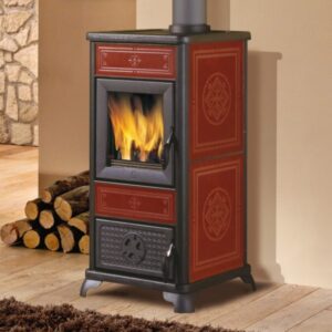 Stufa a legna DAFNE base 7,2kW - EK63 bordeaux
