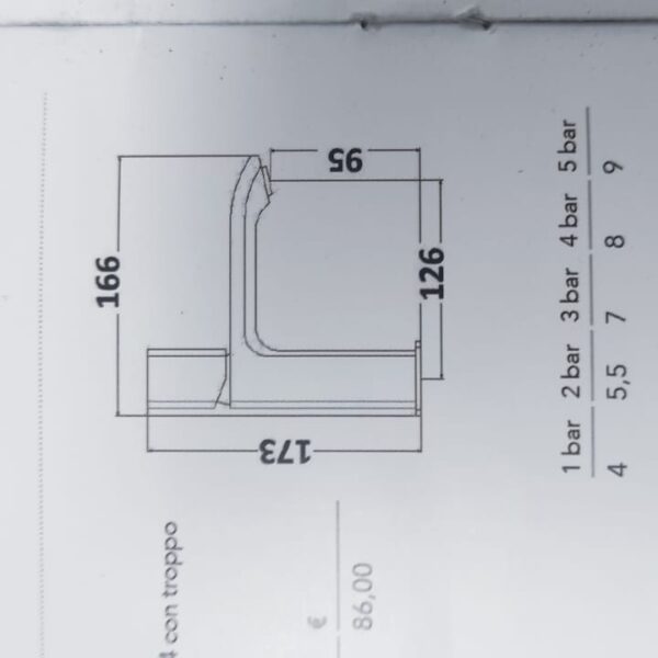 scheda tecnica Miscelatore lavabo cromo – 2123 - Impalli con maniglia
