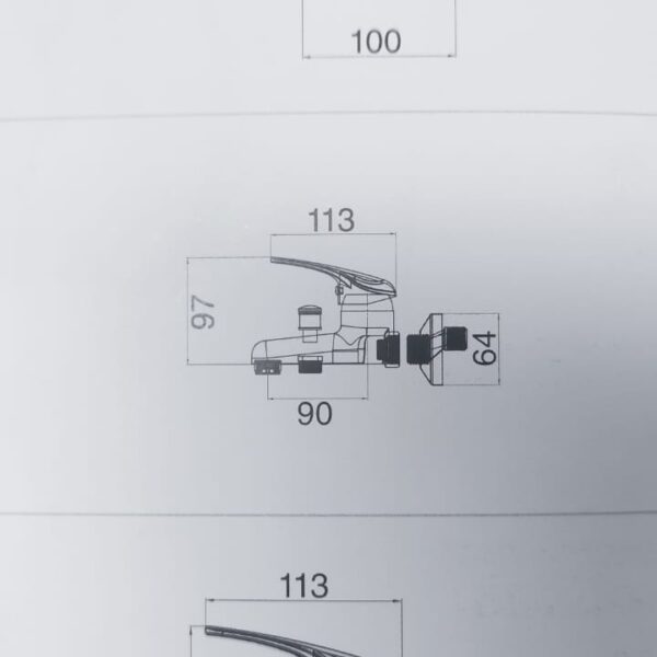 scheda tecnica Miscelatore vasca cromo - Alice - Impalli