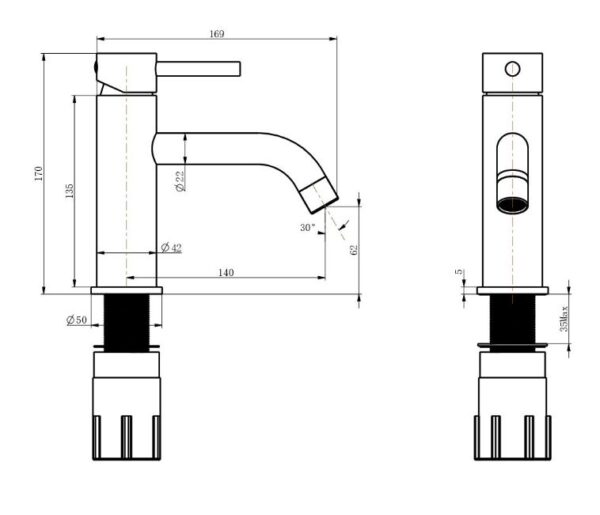 scheda tecnica miscelatore lavabo MM Impalli