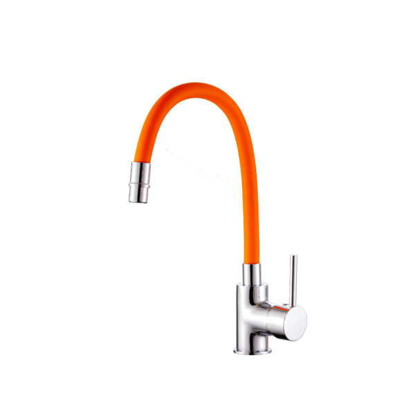 Miscelatore lavello canna flessibile girevole – Cucina - Impalli arancione