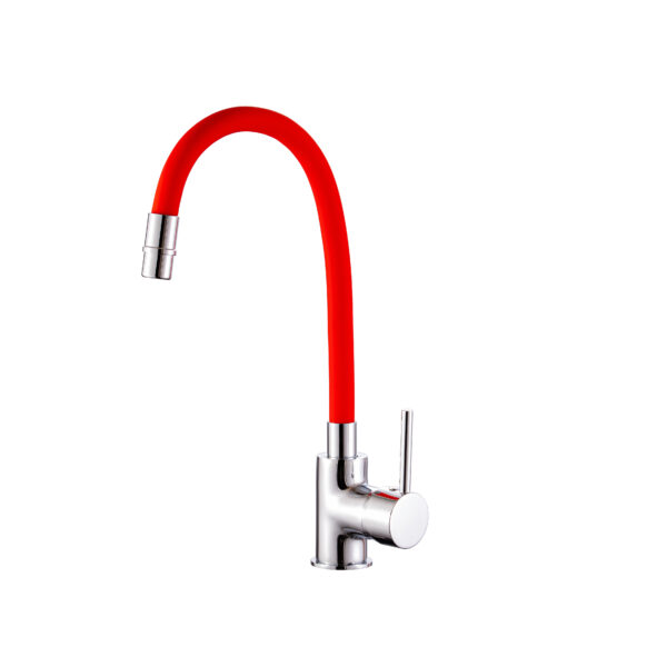 Miscelatore lavello canna flessibile girevole – Cucina - Impalli rosso