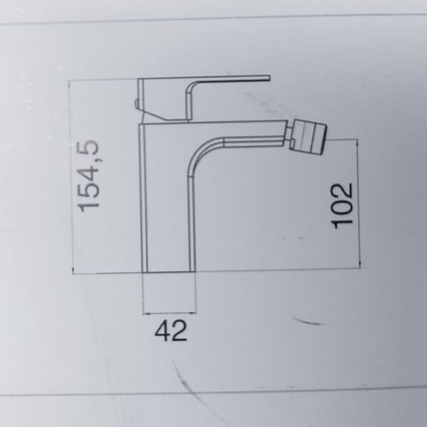 scheda tecnica Miscelatore bidet cromo - NX - Impalli