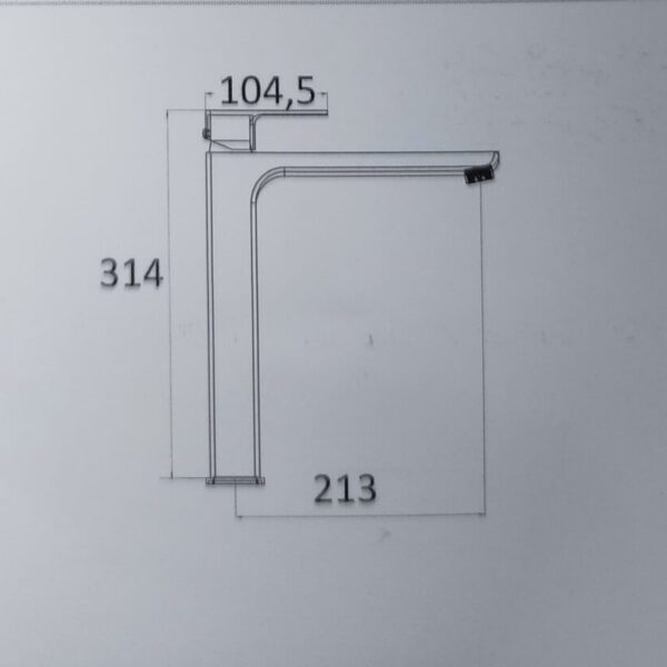 scheda tecnica Miscelatore lavabo alto cromo - NX - Impalli