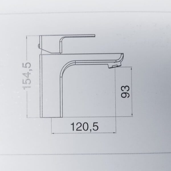 scheda tecnica Miscelatore lavabo cromo - NX - Impalli