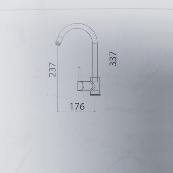scheda tecnica Miscelatore lavello canna alta tonda - cromo - Impalli