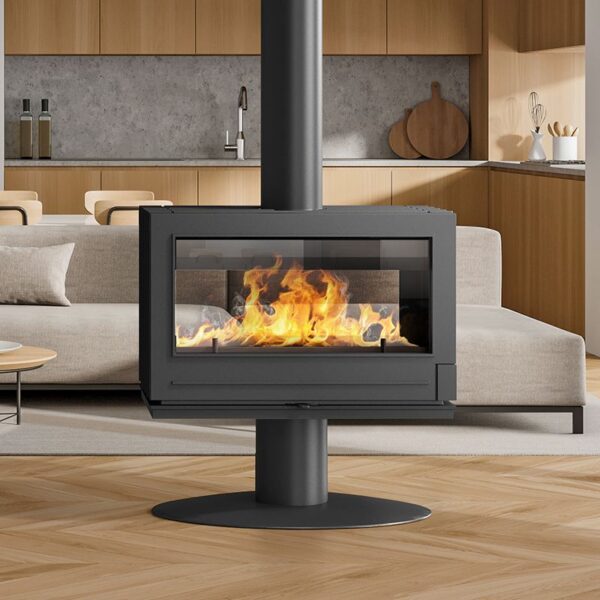 Stufa a legna Scarlett 15,1KW - Caminetti Montegrappa ambientazione