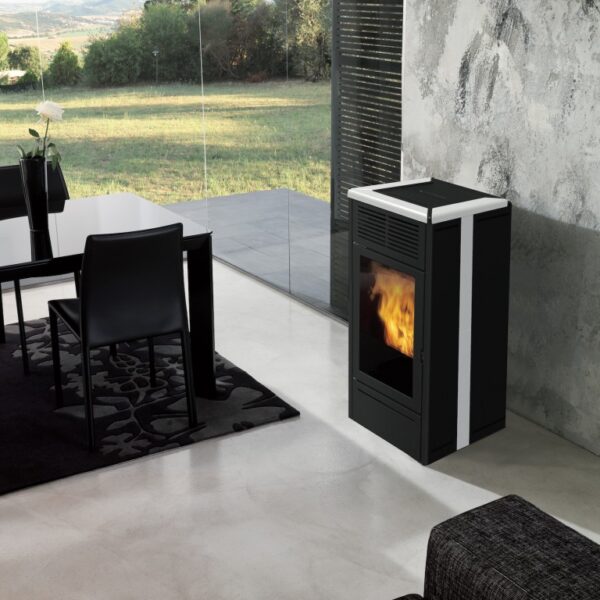 Stufa a pellet Nara2 3-6,9KW - Edilkamin bianco opaco