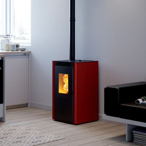 Stufa a pellet Nodo 4-9,5KW - Caminetti Montegrappa ambientazione