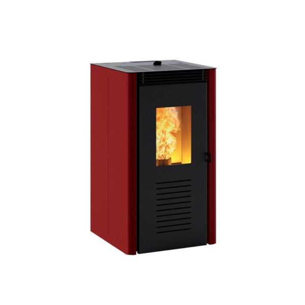 Stufa a pellet Nodo 4-9,5KW - Caminetti Montegrappa rosso