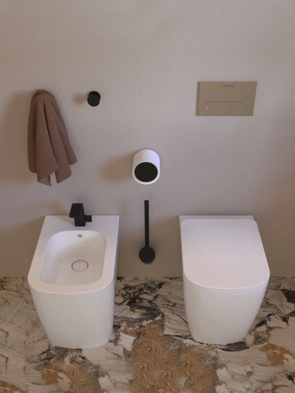 Vaso filomuro gosilent scarico S-P - Play - Flaminia ambientazione
