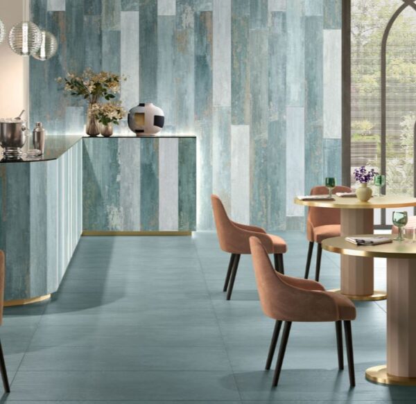 Foyer effetto cemento - pavimenti e rivestimenti - Naxos ambientazione