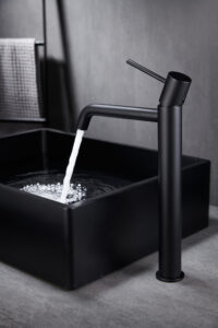 miscelatore lavabo alto - nero - imex - monza